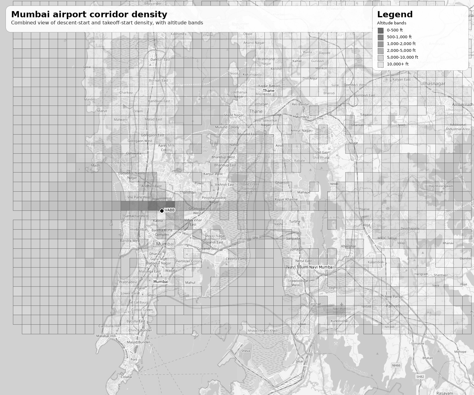 Overall Mumbai traffic density map